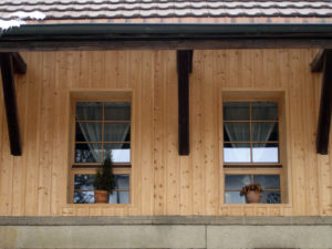 Fensteranschluss mit Holzfutter